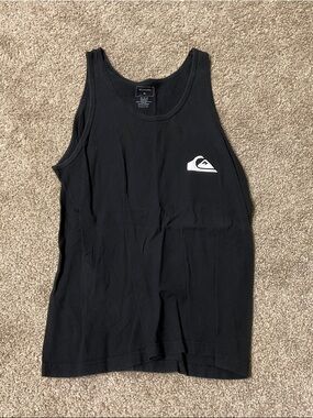 Quiksilver Men’s Black Tank with White Logo